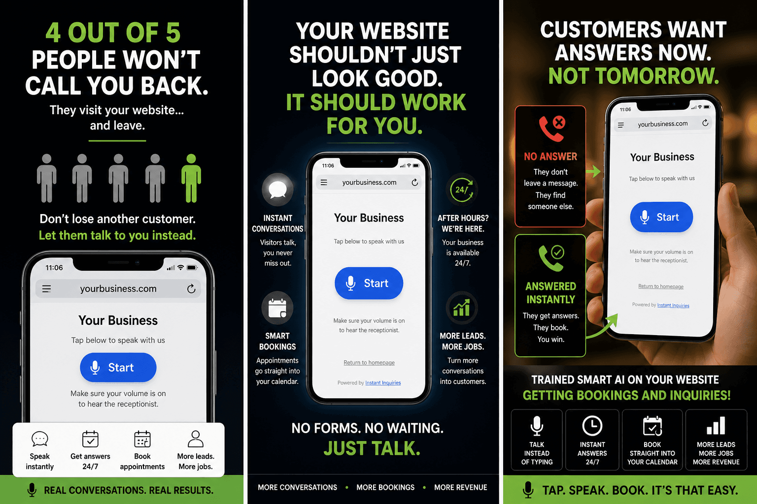 How Instant Inquiries works — instant conversations, smart bookings, 24/7 availability